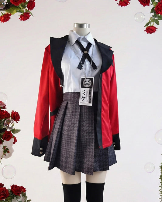 Kakegurui–Compulsive Gambler Cosplay Costume Jabami Yumeko Ririka Momobami Saotome Meari School Uniform
