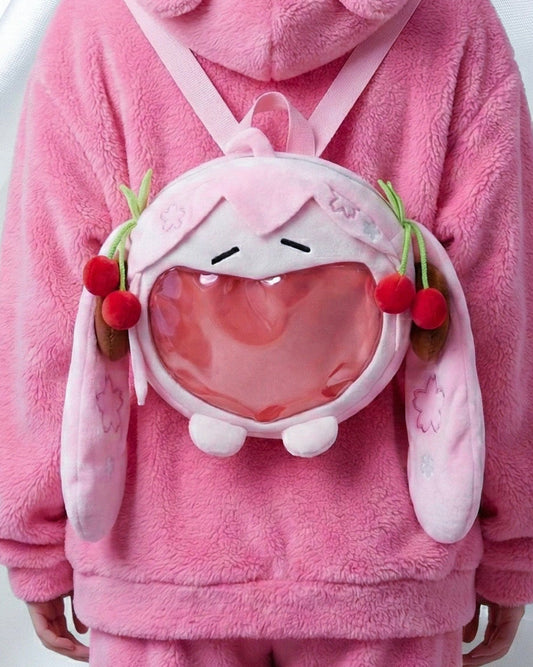 Sakura Miku Plush Bag - Kawaii Pink Cherry Blossom Backpack MBCosplay