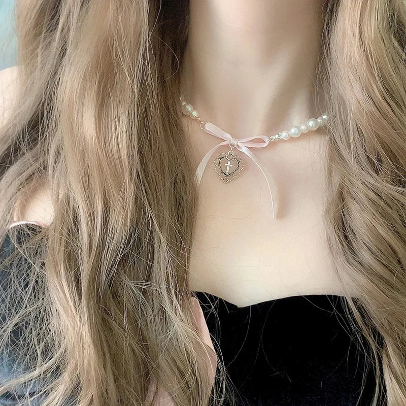 Ethereal pearl necklaces