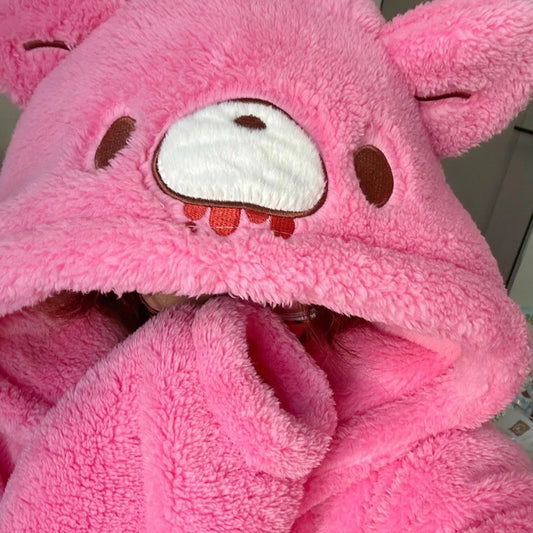 Gloomy Bear Pink Winter Pajamas – Cute Anime Cosplay Loungewear