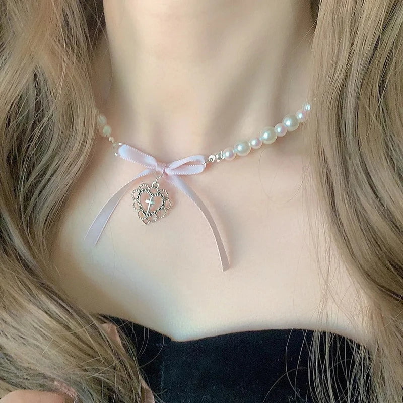 Ethereal pearl necklaces