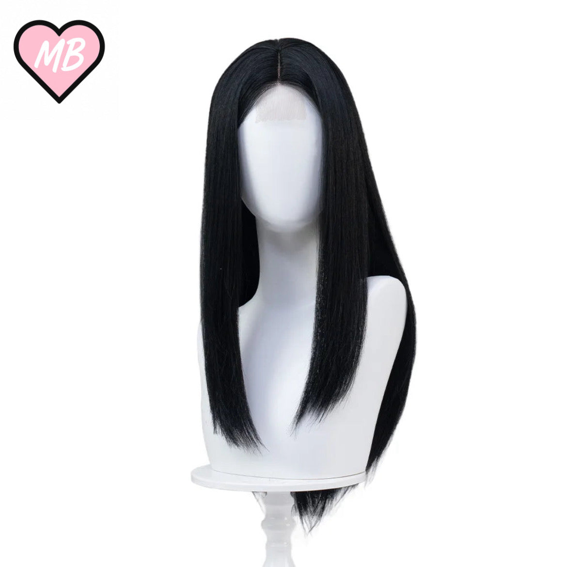Long jet black straight wig with blunt bangs for Alice: Madness Returns cosplay costume