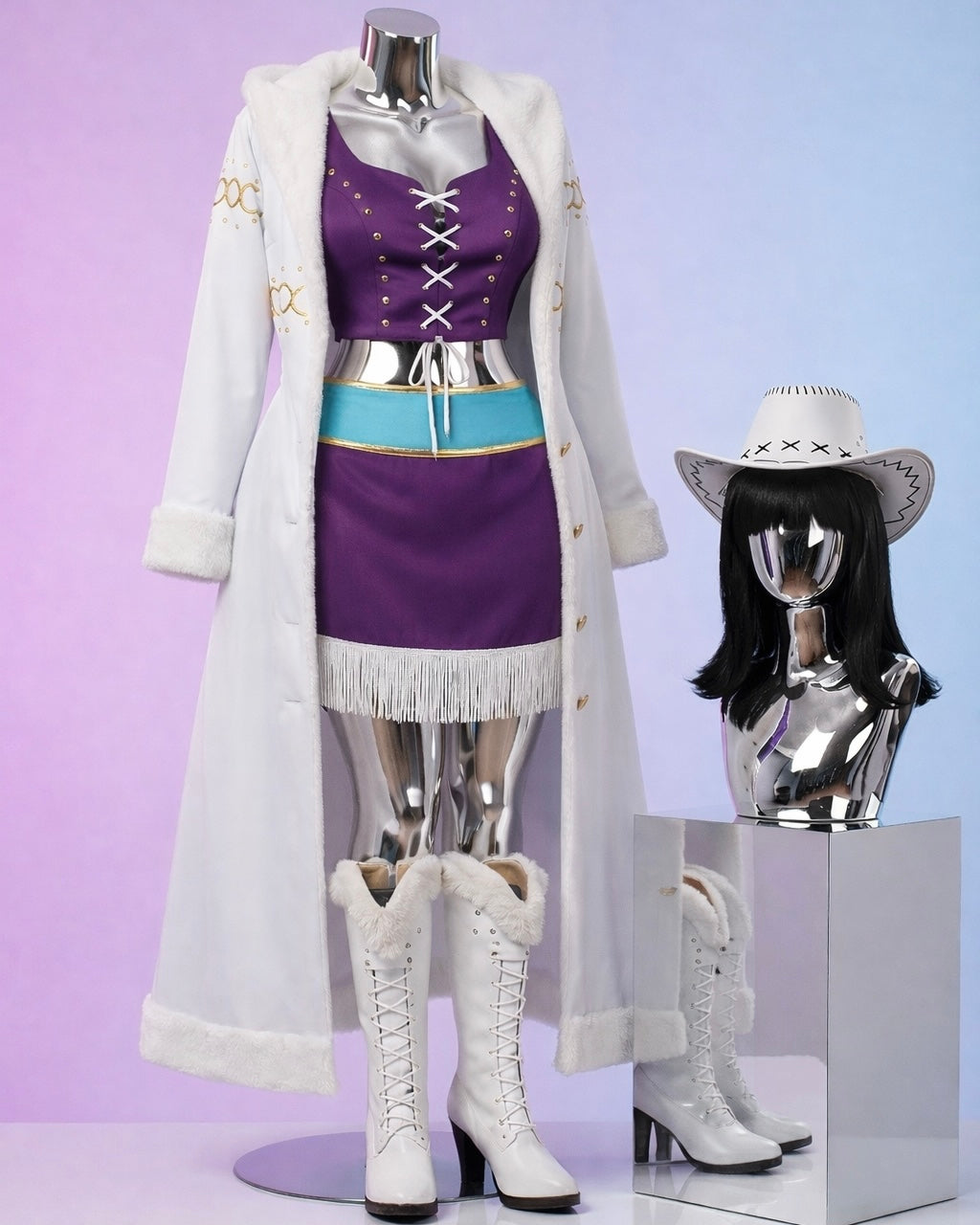 Nico Robin ‘Miss All Sunday’ One Piece Cosplay Costume & Wig