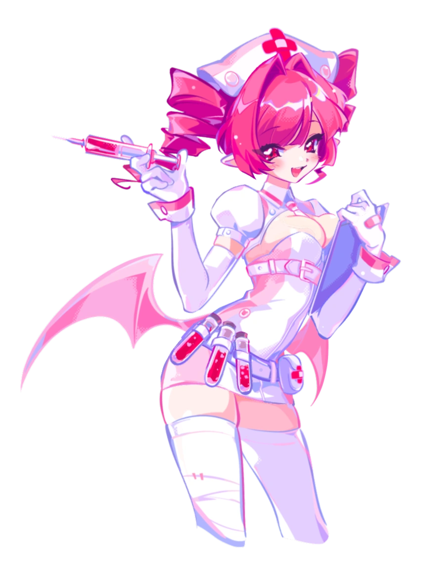 Muse Dash Buro Nocturne Bloodheir Costume & Pre-Styled Wig Set MBCosplay