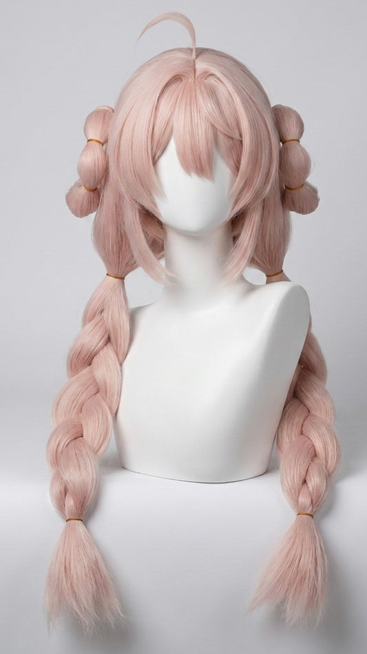 ZZZ Yanagi / Zhao Cosplay Wig – 85cm Pale Pink Long Braids (Wig Only)