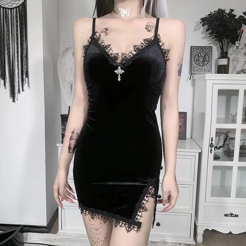 Holy Cross Black Mini Dress