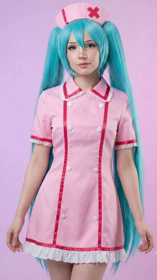 Hatsune Miku Pink Nurse Costume

