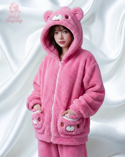 Gloomy Bear Pink Winter Pajamas – Cute Anime Cosplay Loungewear