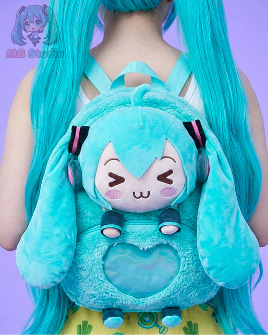 Hatsune Miku Plush Ita Bag - Kawaii Cosplay Backpack with Heart Display Window| MBstudio