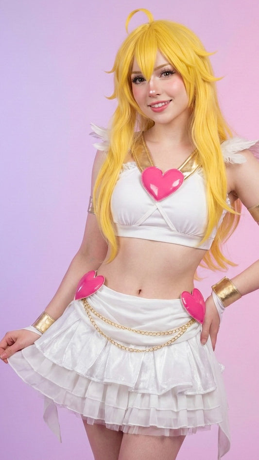 Panty & stocking Anarchy Angel Form Cosplay Costume & wig