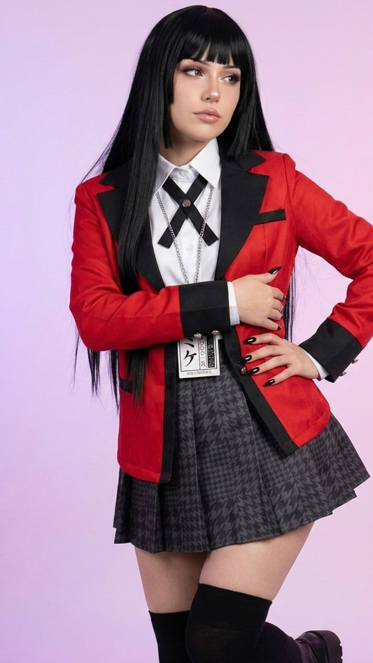 Kakegurui–Compulsive Gambler Cosplay Costume Jabami Yumeko Ririka Momobami Saotome Meari School Uniform