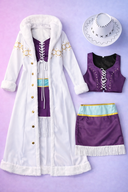 Nico Robin ‘Miss All Sunday’ One Piece Cosplay Costume & Wig