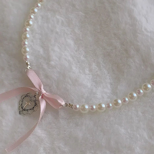 Ethereal pearl necklaces