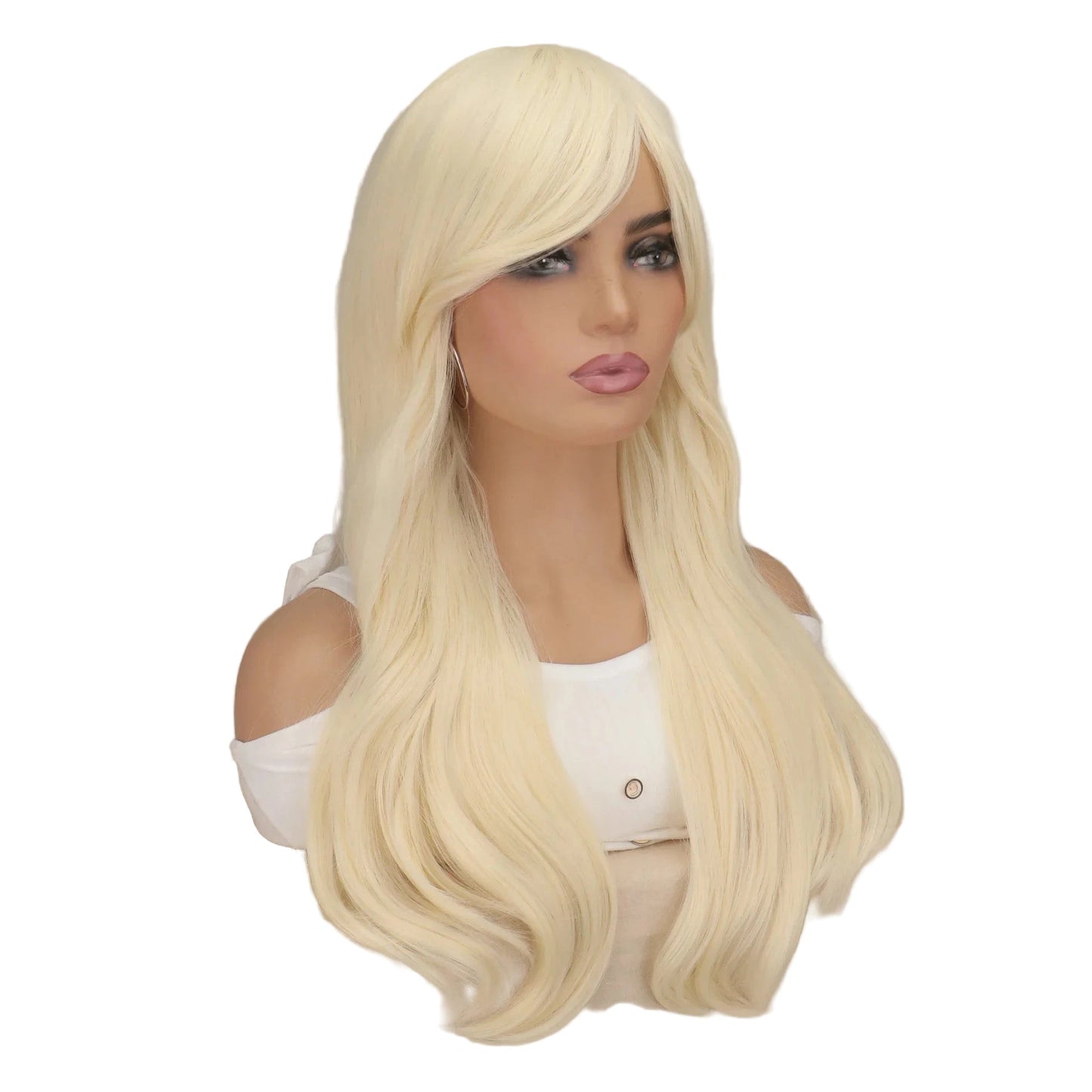 Rosalina Cosplay Wig – Long Wavy Platinum Blonde Hair