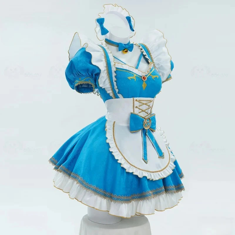 Zelda-Inspired Winter Princess Maid Cosplay Costume
