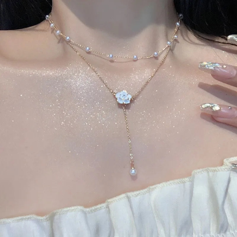 Ethereal pearl necklaces
