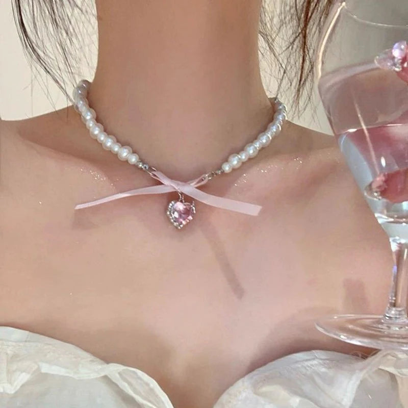 Ethereal pearl necklaces