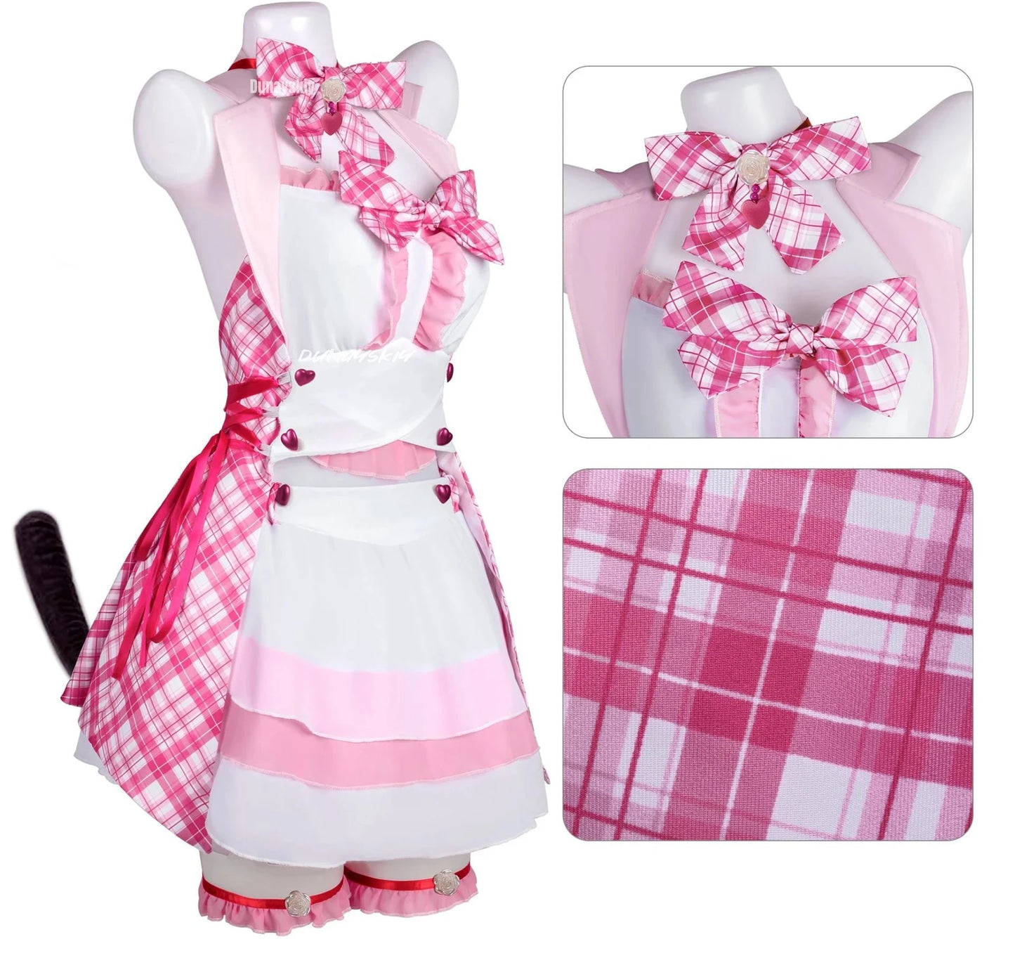 Nekopara Chocola & Vanilla Cosplay Costume – Anime Maid Dress & Wig Set