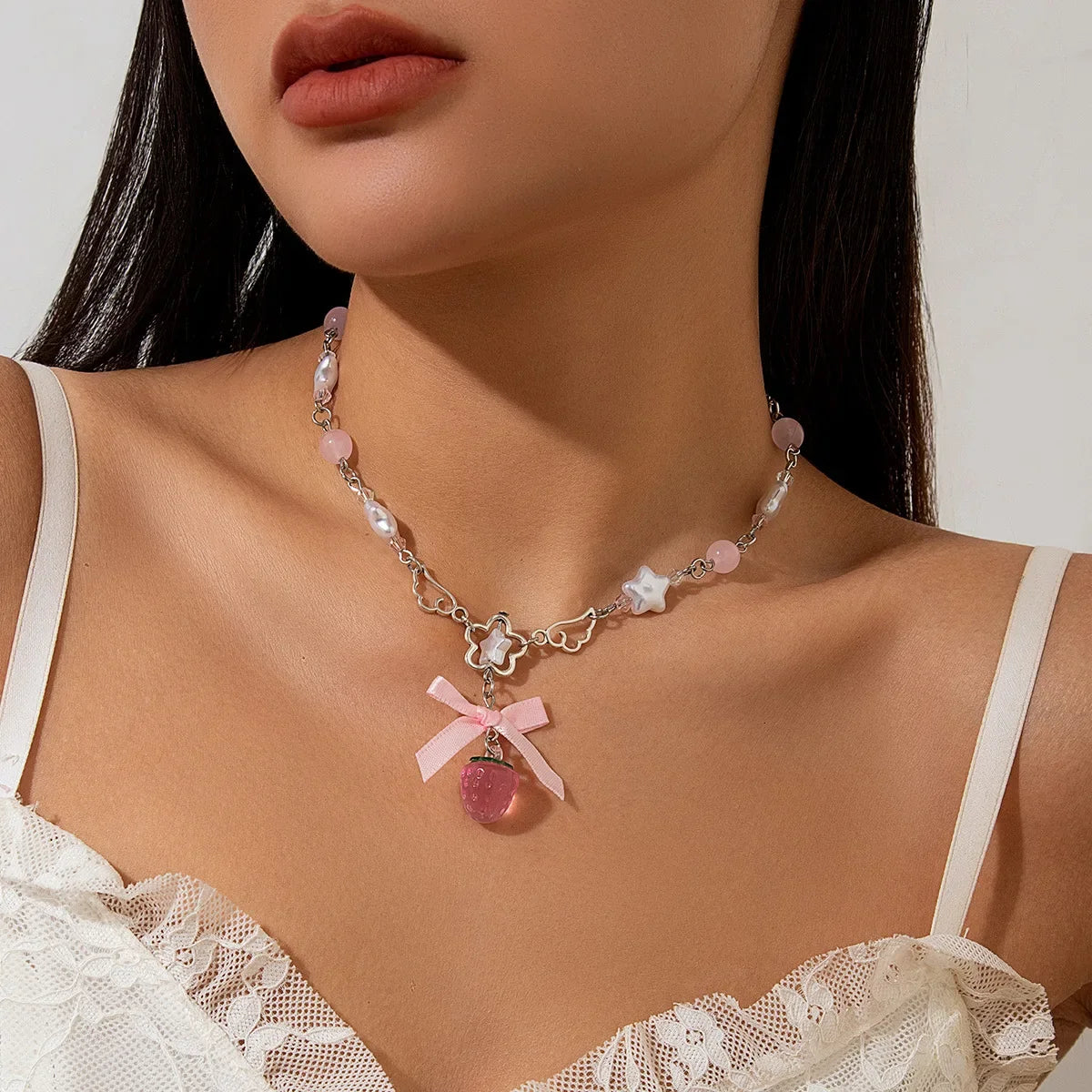 Strawberry Dreams necklaces