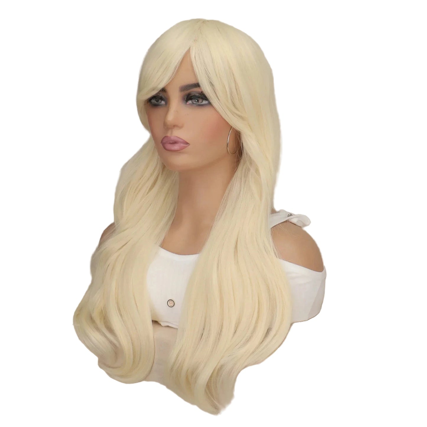 Rosalina Cosplay Wig – Long Wavy Platinum Blonde Hair