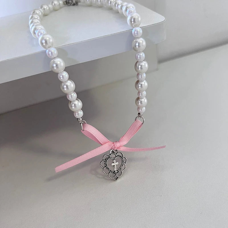 Ethereal pearl necklaces