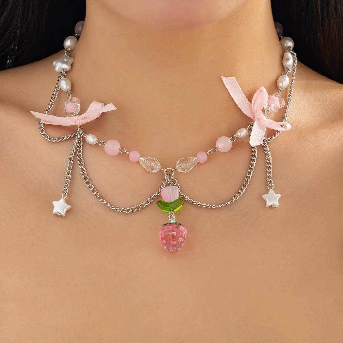 Strawberry Dreams necklaces