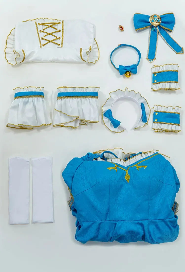 Zelda-Inspired Winter Princess Maid Cosplay Costume