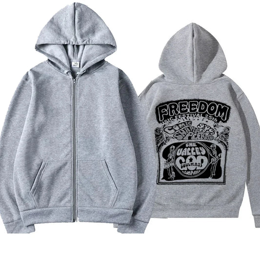 Freedom Unisex zip Hoodie