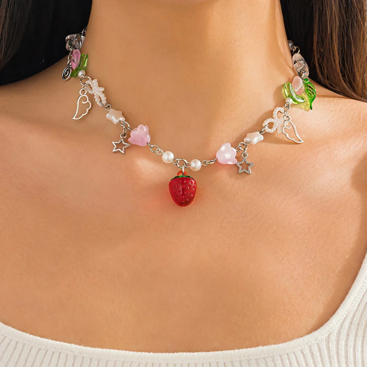 Strawberry Dreams necklaces
