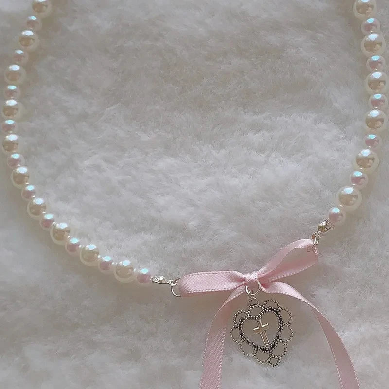 Ethereal pearl necklaces