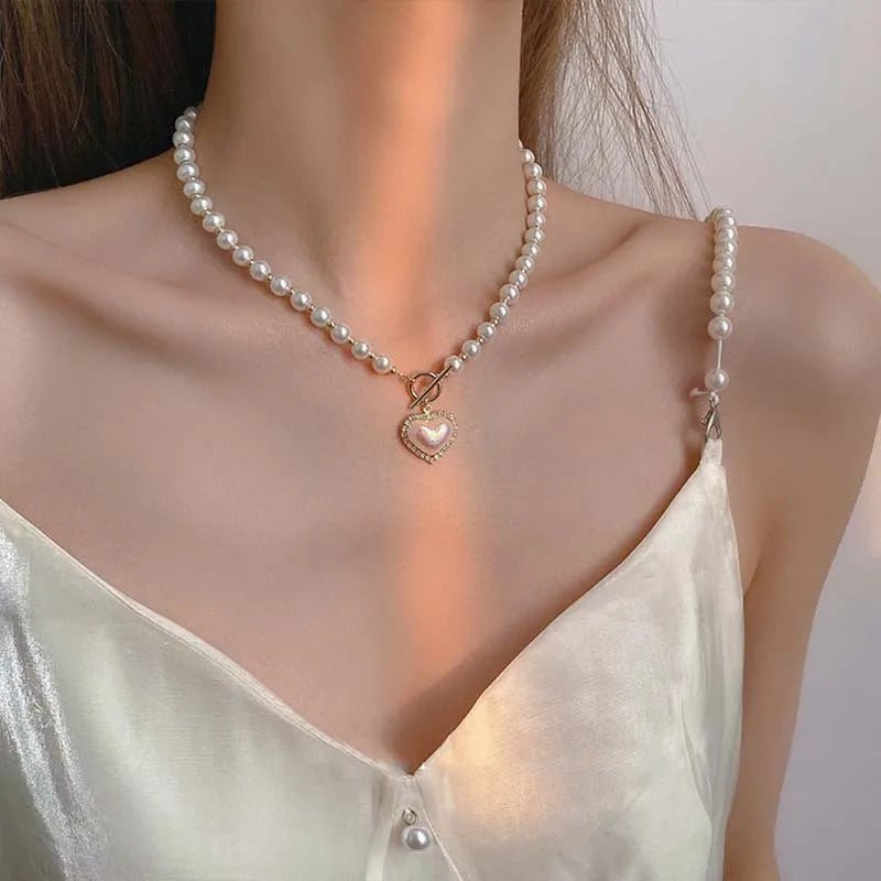 Ethereal pearl necklaces