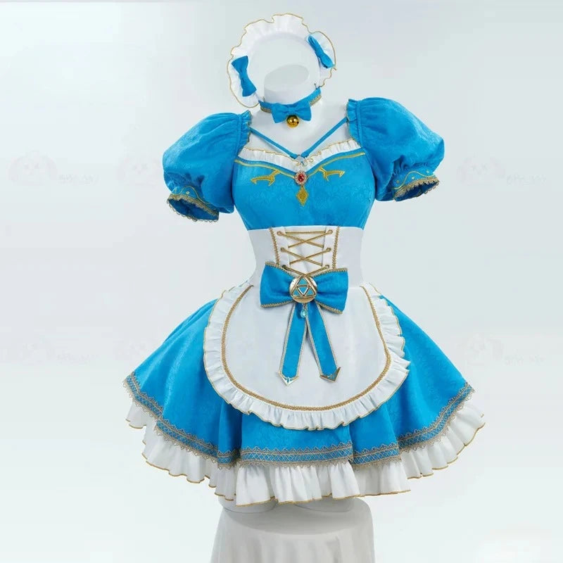 Zelda-Inspired Winter Princess Maid Cosplay Costume