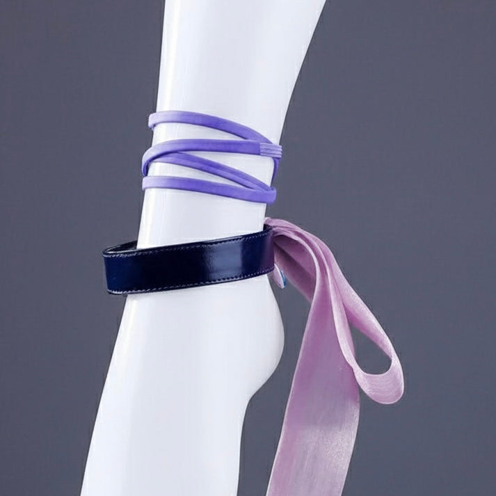 MBCosplay Vivian Zenless Zone Zero cosplay shoe accessories and ankle strap details
