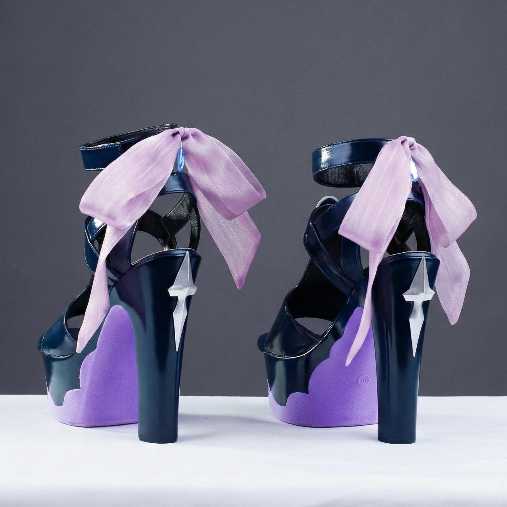 Back and heel view of MBCosplay Vivian Zenless Zone Zero cosplay shoes
